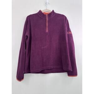 HORNY TOAD 1/4 Zip Fleece Jacket Sz XL Burgundy Orange Daphne Pullover Gorpcore
